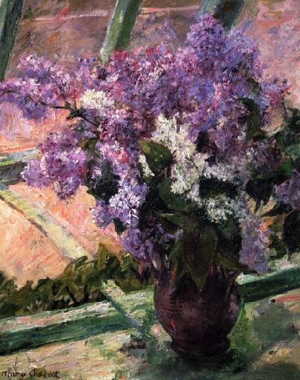 Lilacs in a Window, Mary Cassatt